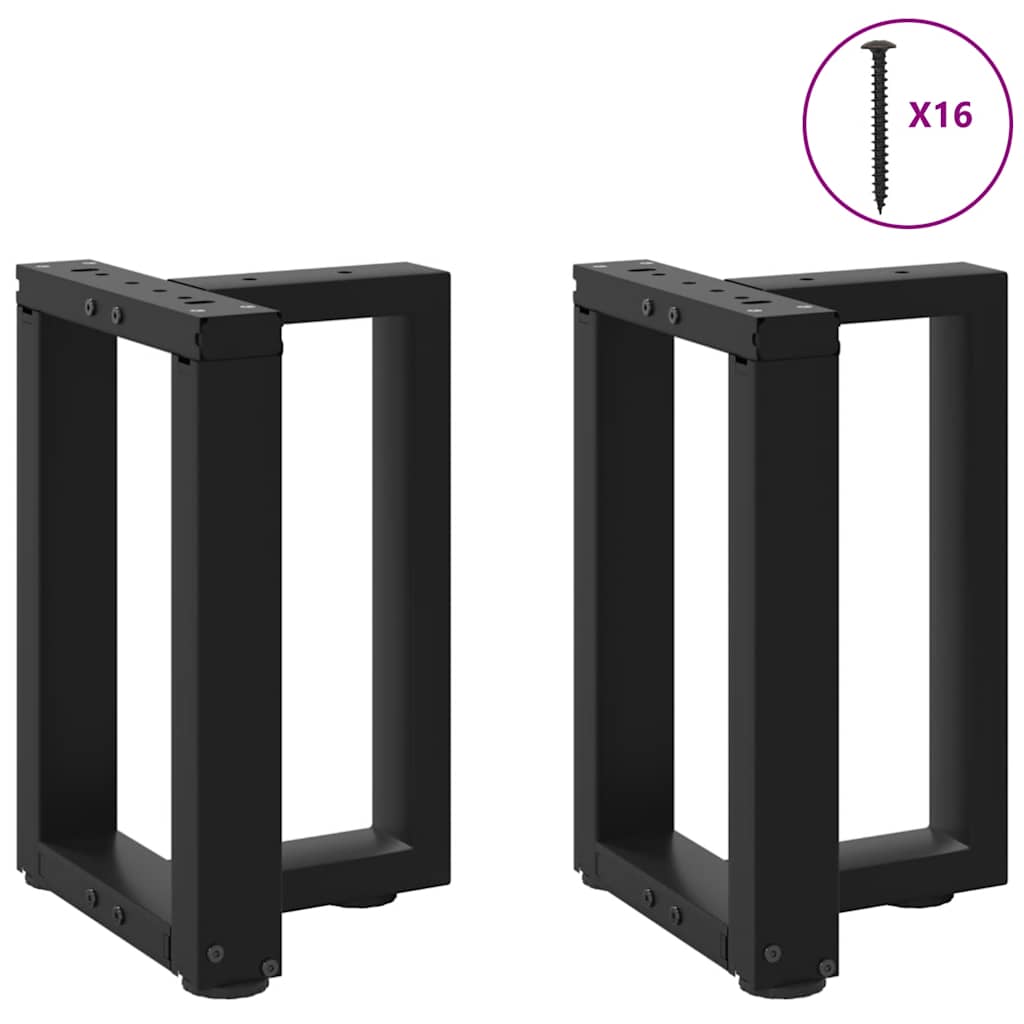 Noge za klub stolić T-oblika 2 kom Crne 28x25x(42-43) cm Čelik
