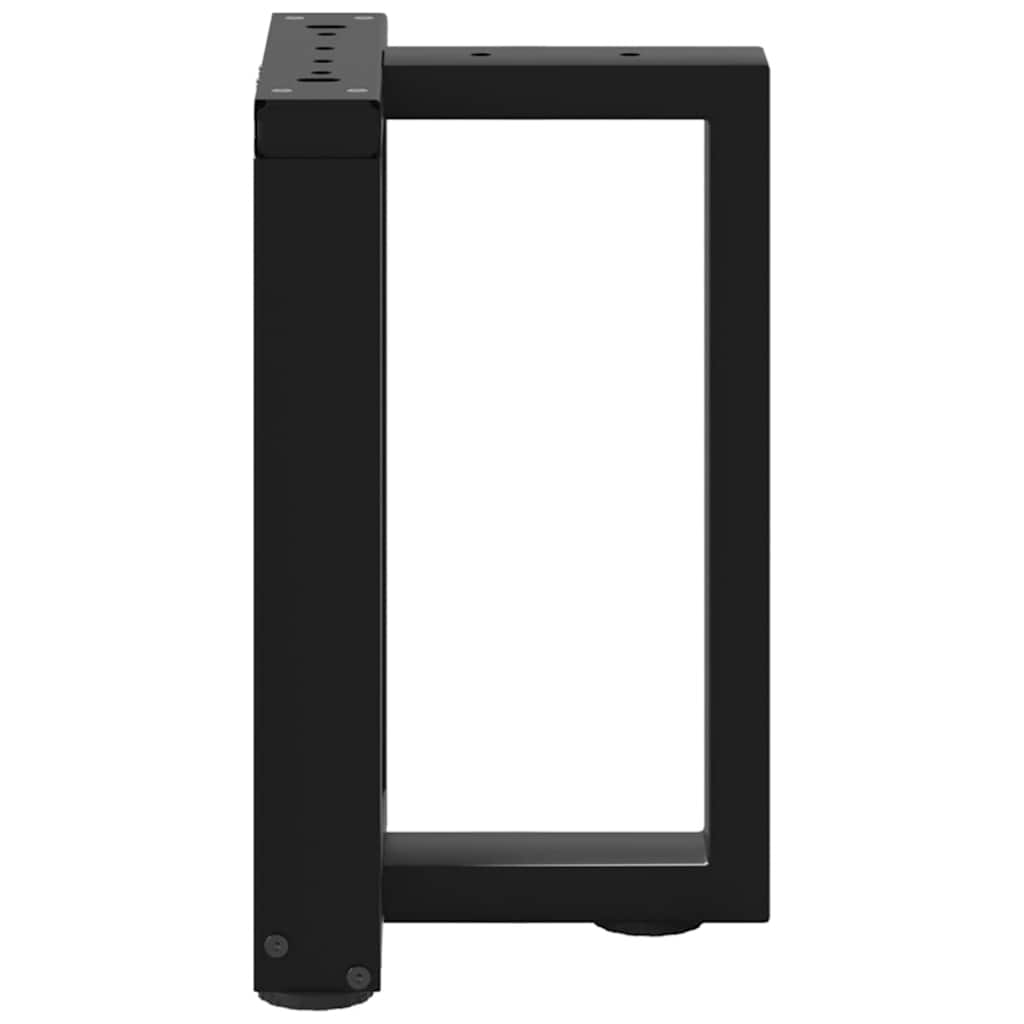 Noge za klub stolić T-oblika 2 kom Crne 28x25x(42-43) cm Čelik