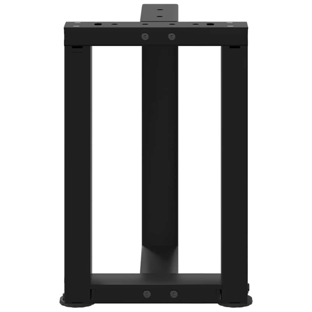 Noge za klub stolić T-oblika 2 kom Crne 28x25x(42-43) cm Čelik
