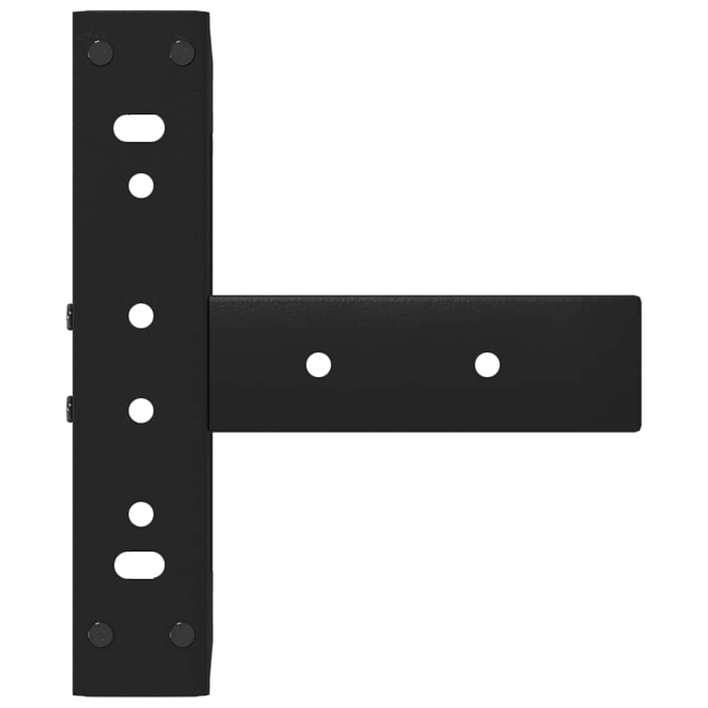 Noge za klub stolić T-oblika 2 kom Crne 28x25x(42-43) cm Čelik