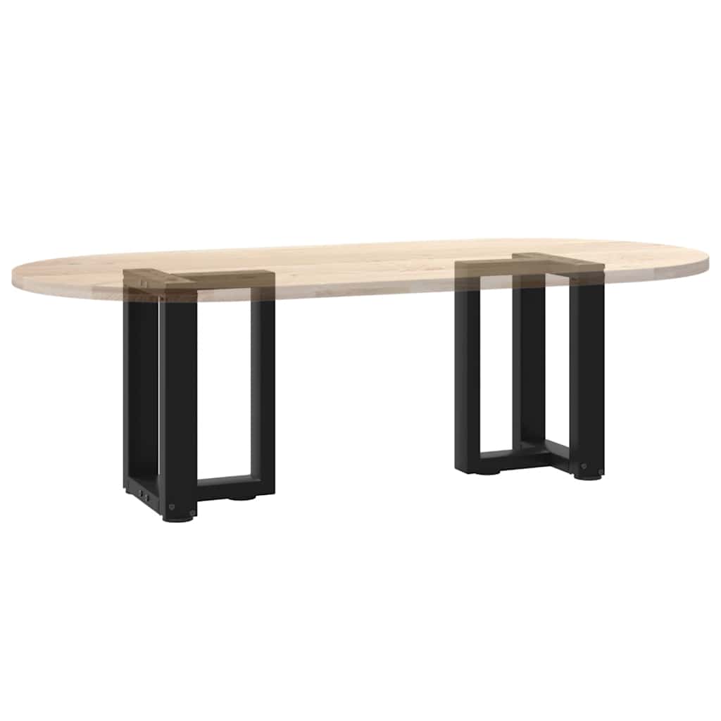 Noge za klub stolić T-oblika 2 kom Crne 28x25x(42-43) cm Čelik