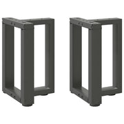 Noge za klub stolić T-oblika 2 kom antracit 28x25x(42-43) cm čelik