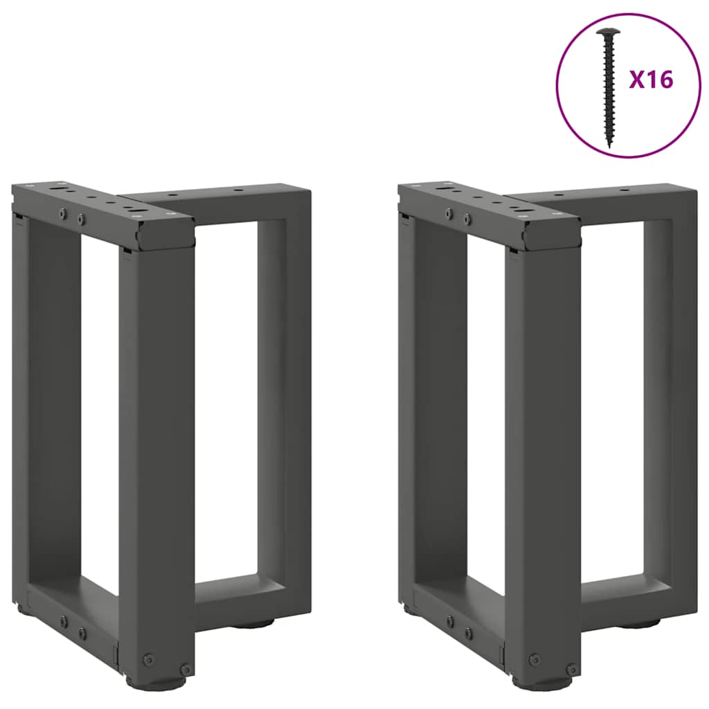 Noge za klub stolić T-oblika 2 kom antracit 28x25x(42-43) cm čelik