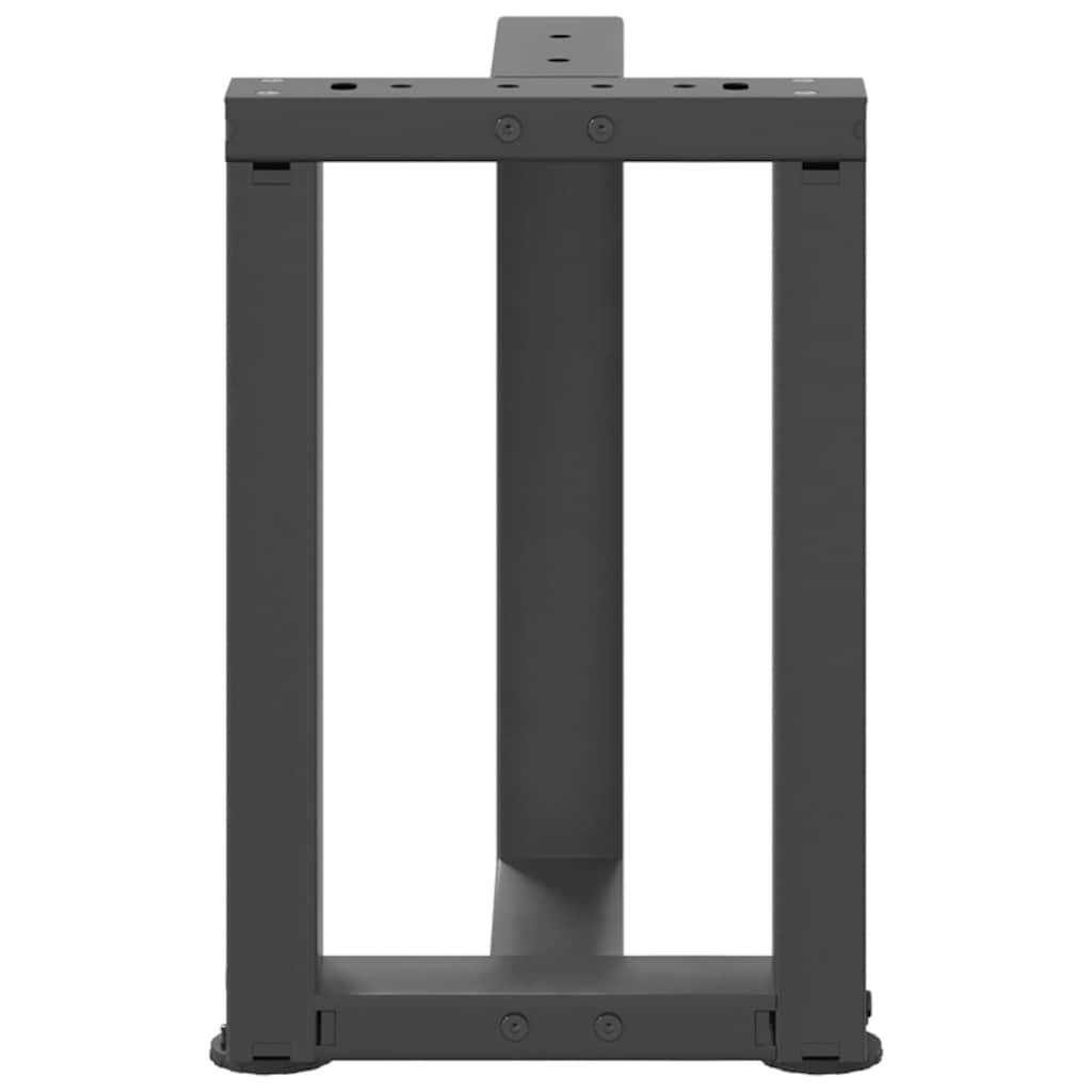 Noge za klub stolić T-oblika 2 kom antracit 38x25x(42-43) cm čelik
