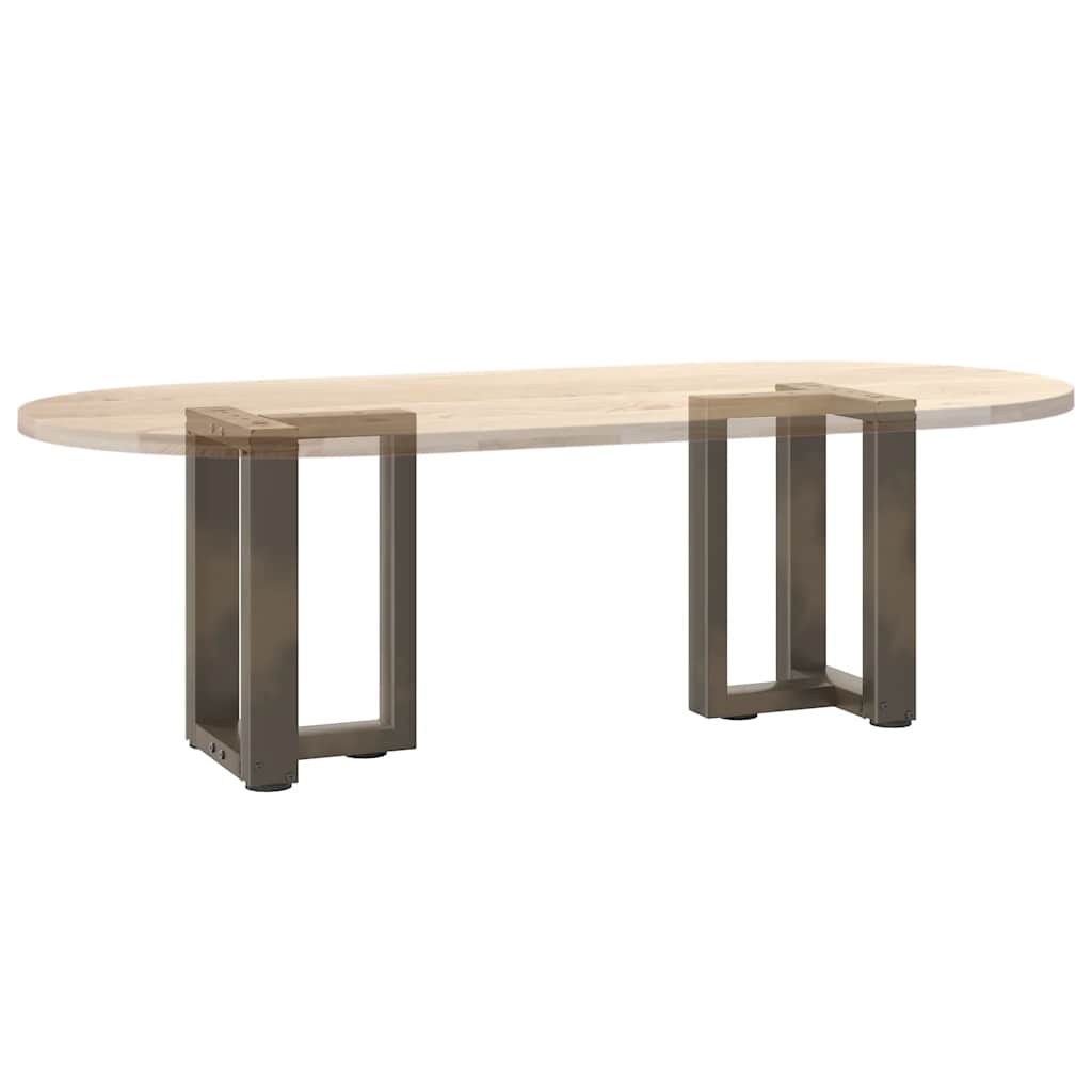 Noge za klub stolić T-oblika 2 kom Crne 38x25x(42-43) cm Čelik