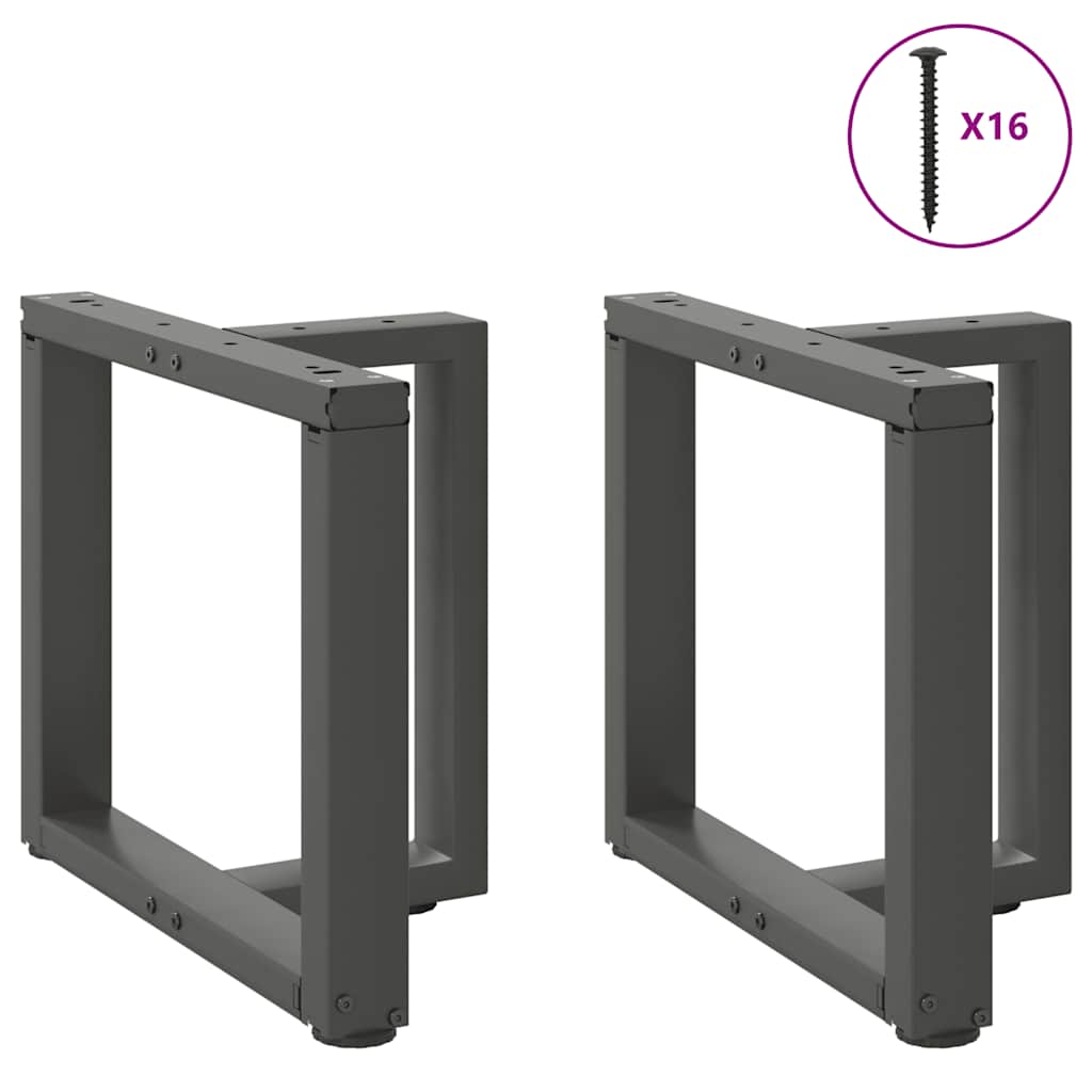 Noge za klub stolić T-oblika 2 kom antracit 50x25x(42-43) cm čelik