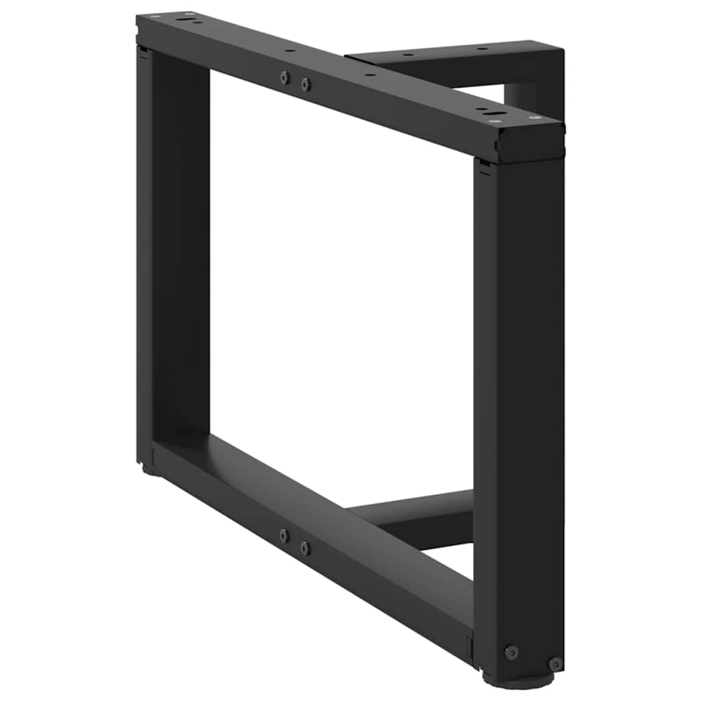 Noge za klub stolić T-oblika 2 kom Crne 60x25x(42-43) cm Čelik