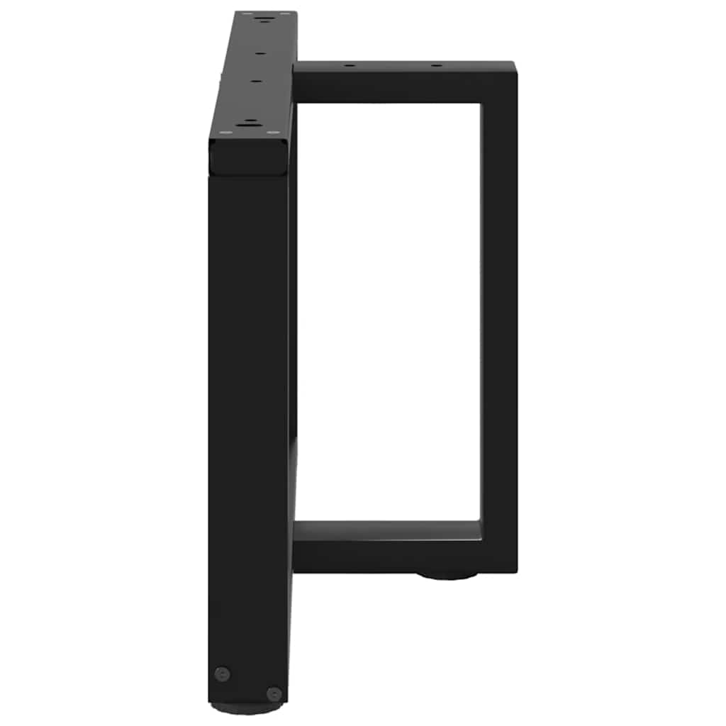 Noge za klub stolić T-oblika 2 kom Crne 60x25x(42-43) cm Čelik