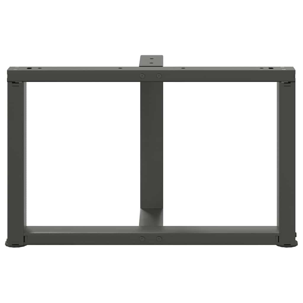 Noge za klub stolić T-oblika 2 kom antracit 60x25x(42-43) cm čelik