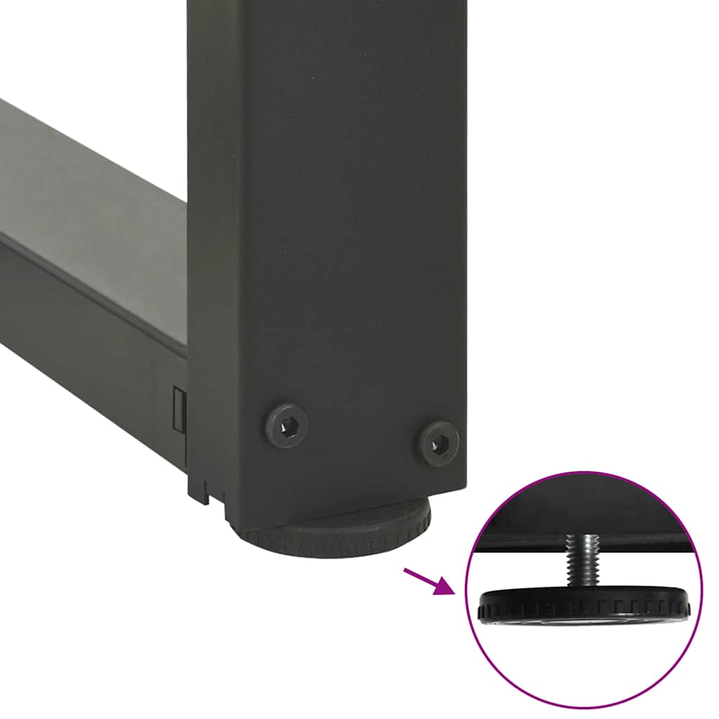 Noge za klub stolić T-oblika 2 kom antracit 60x25x(42-43) cm čelik