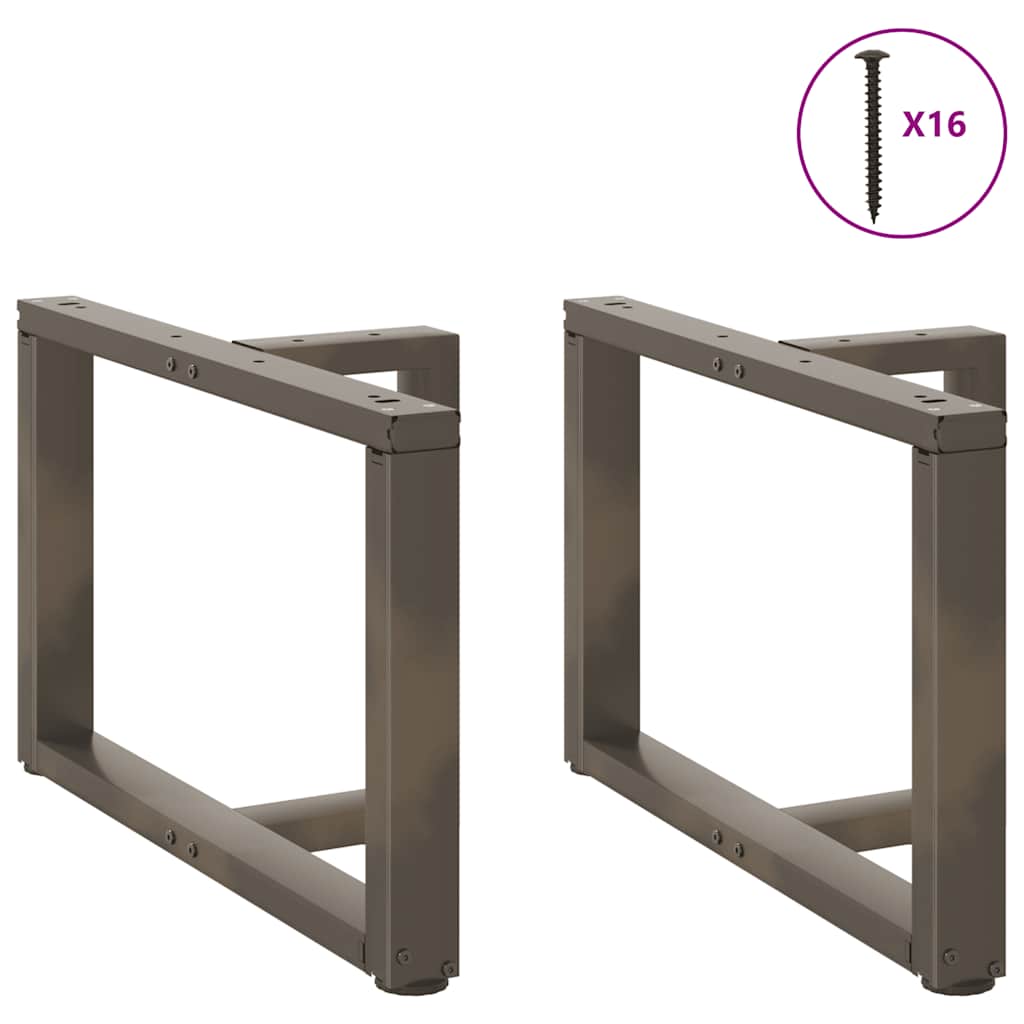 Noge za klub stolić T-oblika 2 kom Crne 60x25x(42-43) cm Čelik