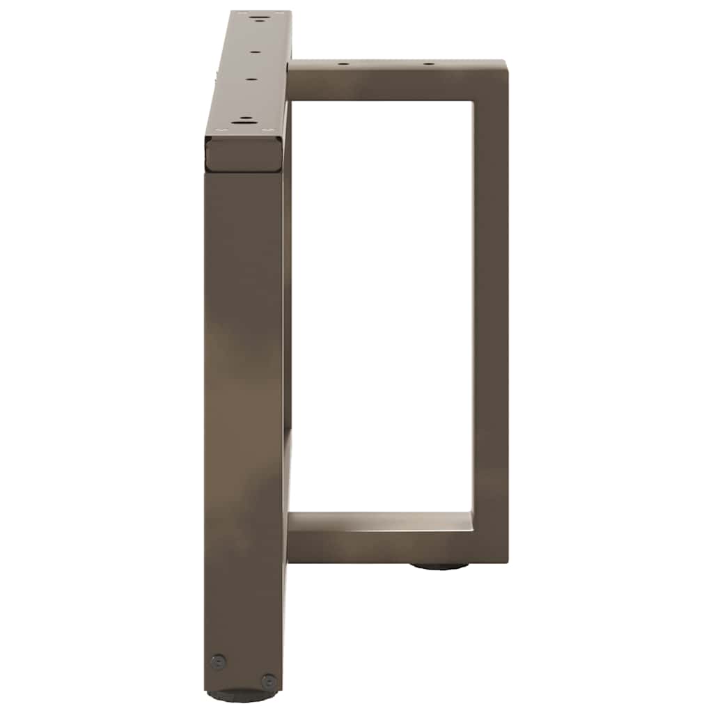 Noge za klub stolić T-oblika 2 kom Crne 60x25x(42-43) cm Čelik