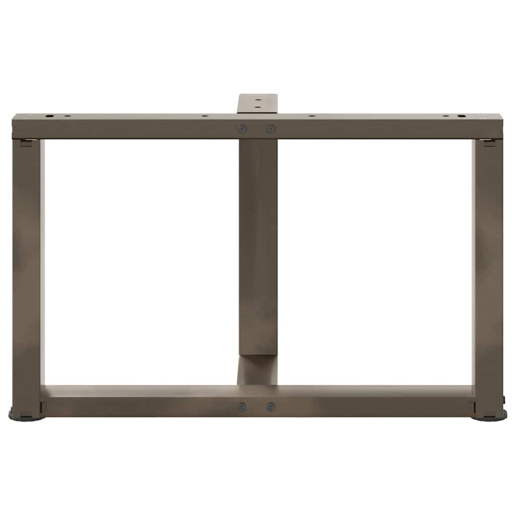 Noge za klub stolić T-oblika 2 kom Crne 60x25x(42-43) cm Čelik