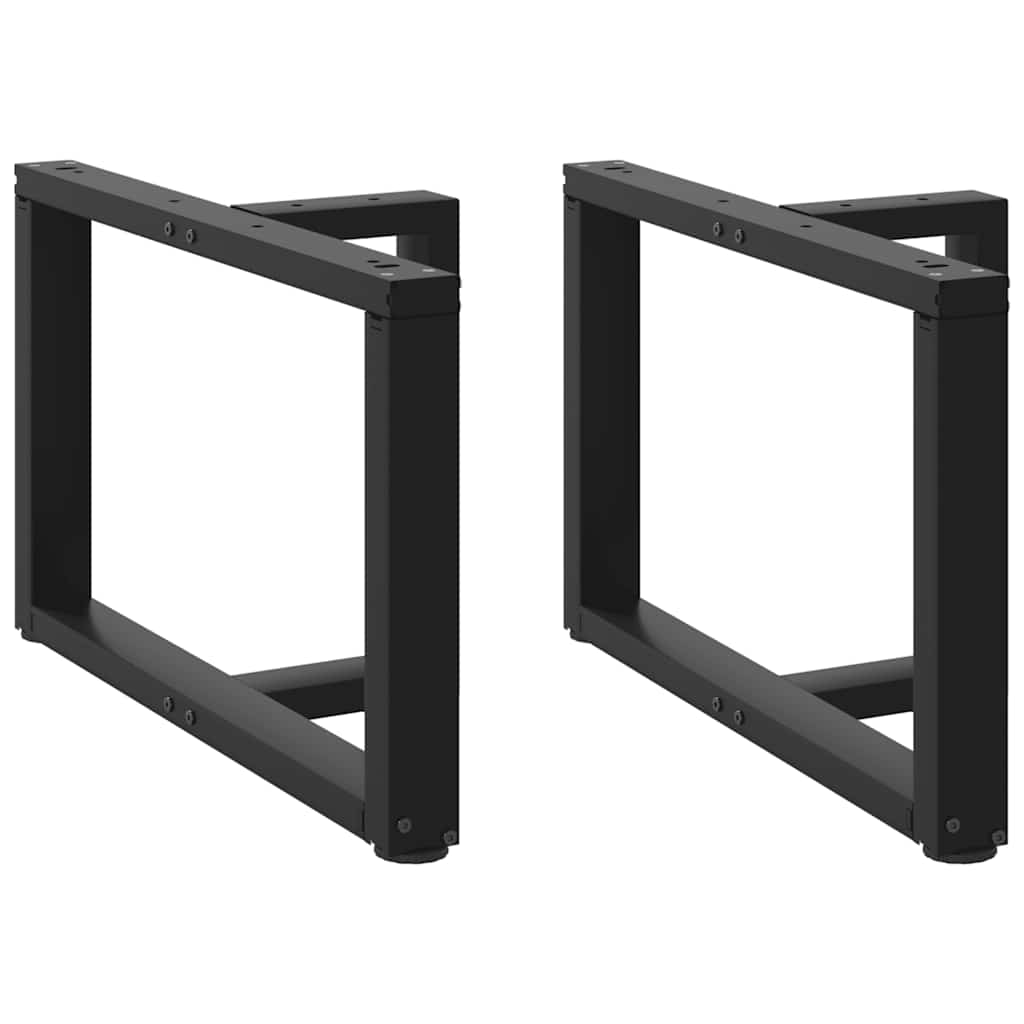 Noge za klub stolić T-oblika 2 kom Crne 70x25x(42-43) cm Čelik