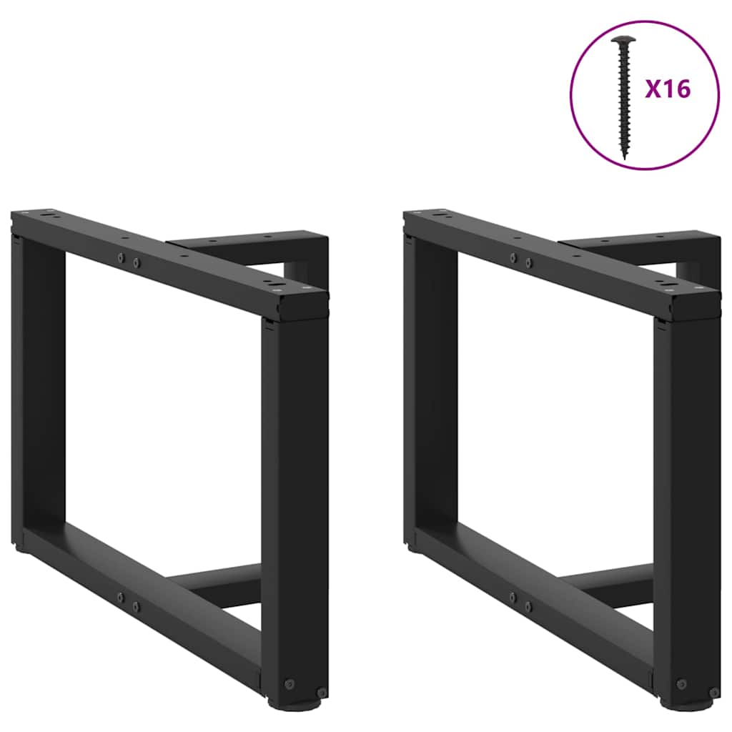 Noge za klub stolić T-oblika 2 kom Crne 70x25x(42-43) cm Čelik