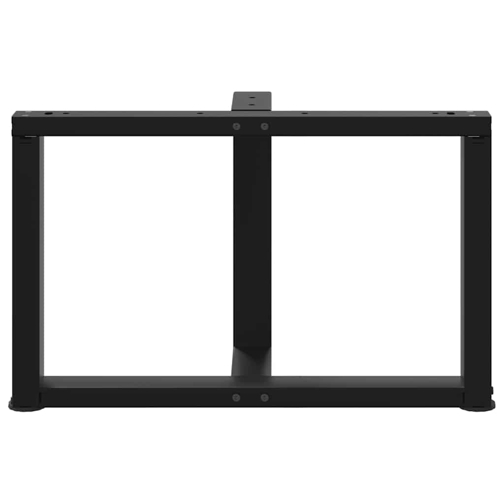 Noge za klub stolić T-oblika 2 kom Crne 70x25x(42-43) cm Čelik