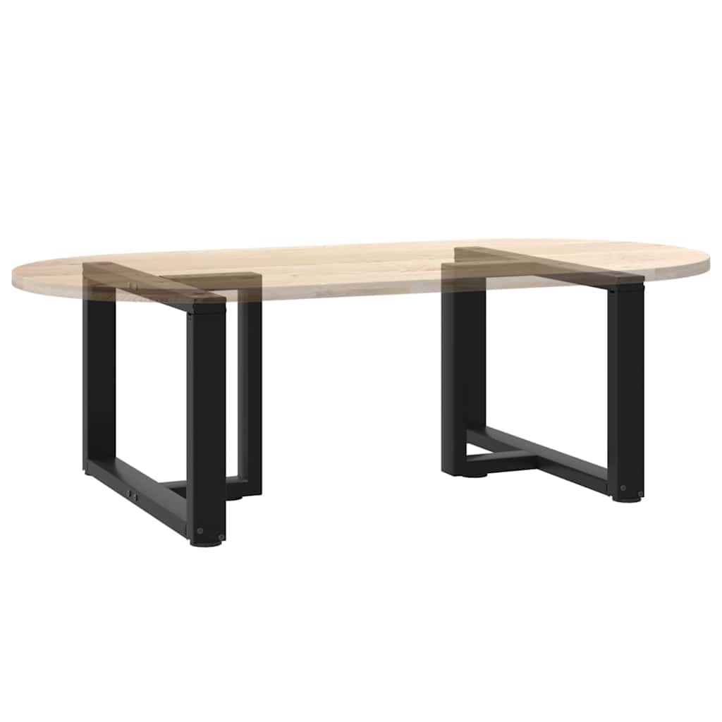 Noge za klub stolić T-oblika 2 kom Crne 70x25x(42-43) cm Čelik
