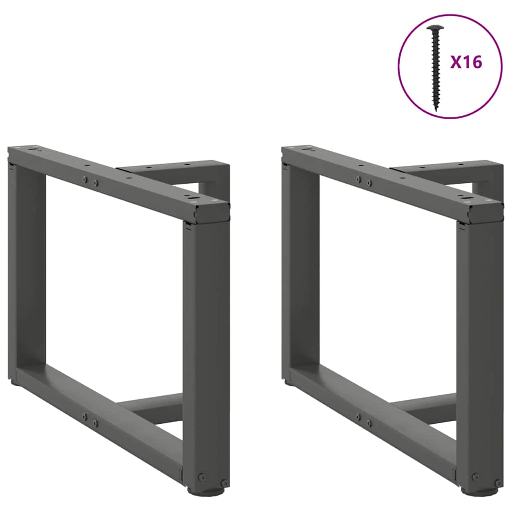 Noge za klub stolić T-oblika 2 kom antracit 70x25x(42-43) cm čelik