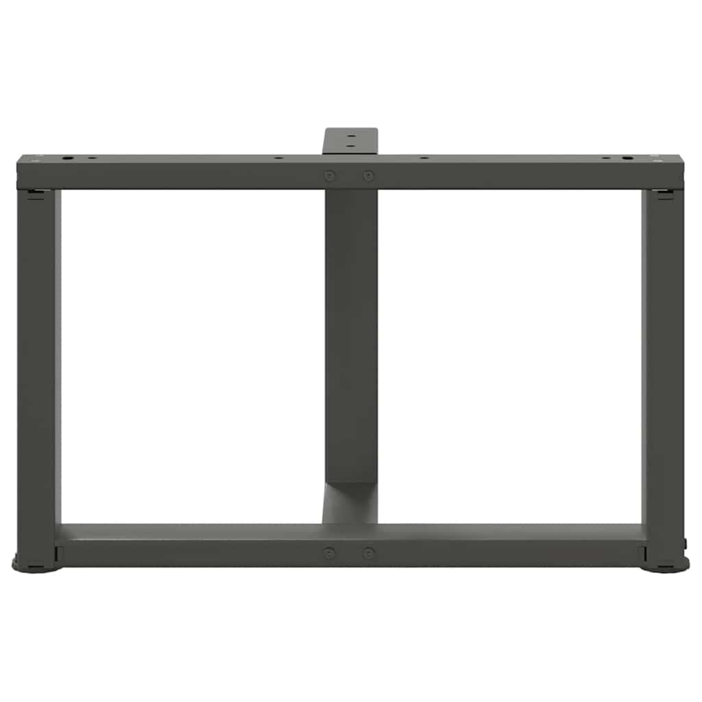 Noge za klub stolić T-oblika 2 kom antracit 70x25x(42-43) cm čelik