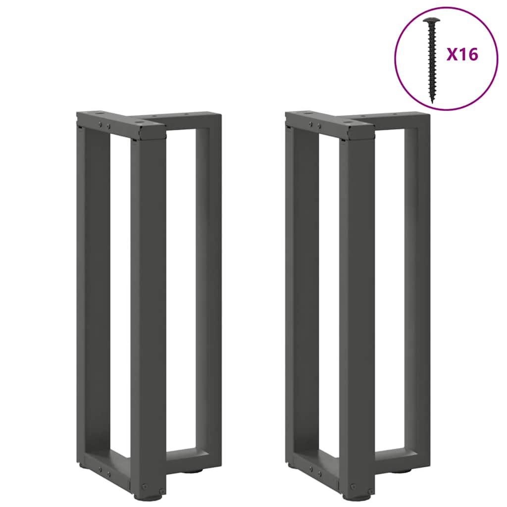 Noge za konzolni stol T-oblika 2 kom antracit 25x28x(72-73) cm čelik
