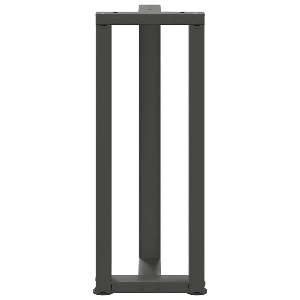 Noge za konzolni stol T-oblika 2 kom antracit 38x25x(72-73) cm čelik