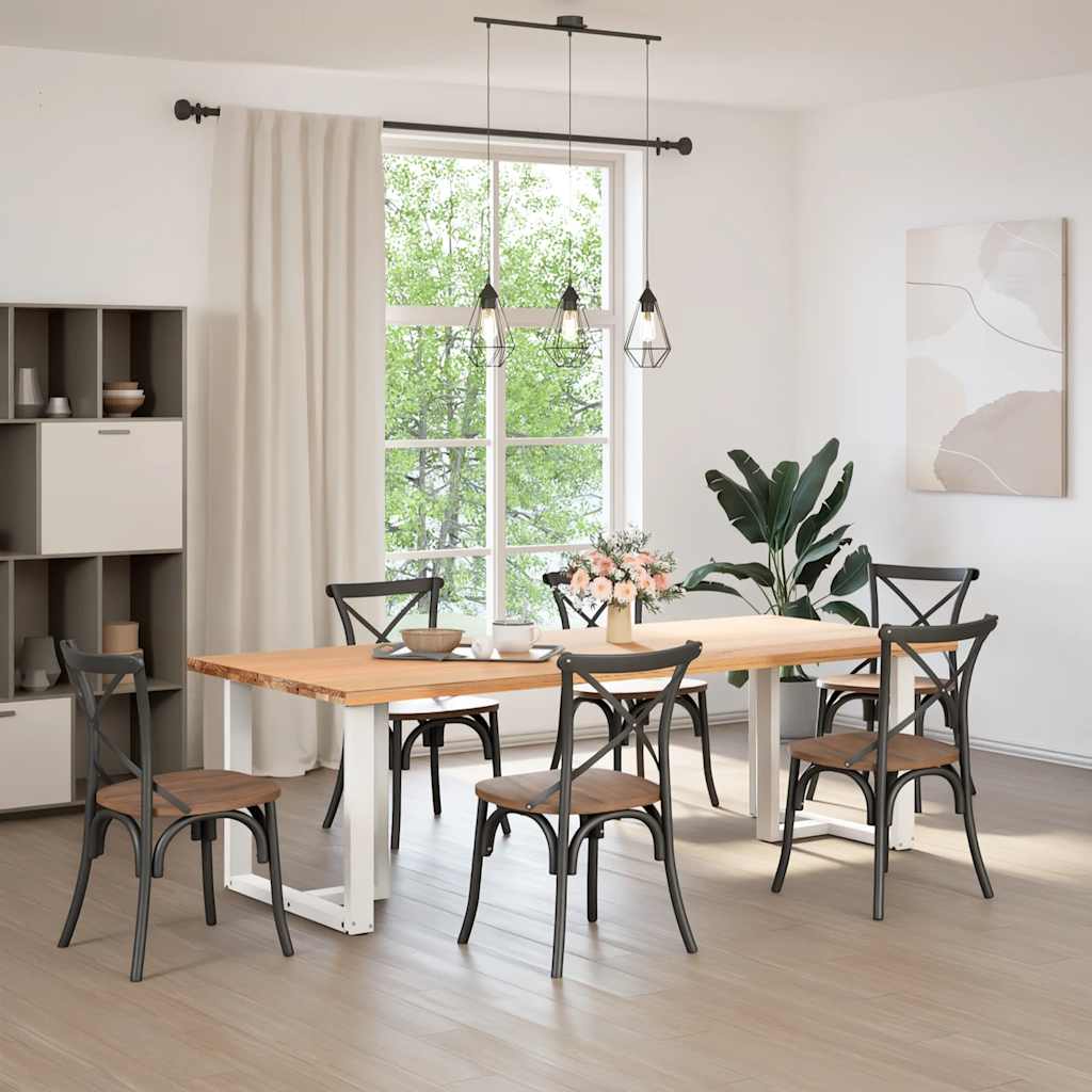 Noge za blagovaonski stol T-oblika 2 kom Bijele 70x35x(72-73) cm Čelik