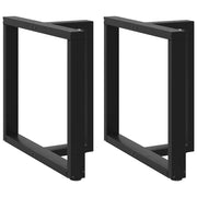 Noge za blagovaonski stol T-oblika 2 kom Crne 80x35x(72-73) cm Čelik