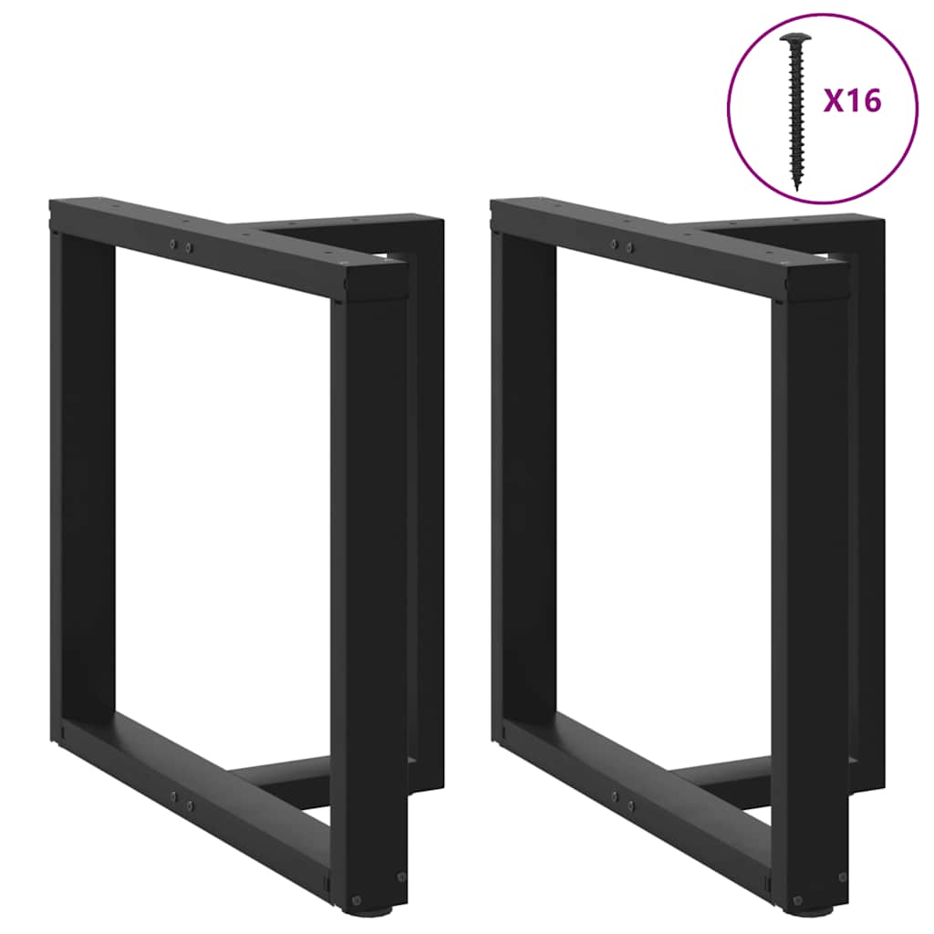 Noge za blagovaonski stol T-oblika 2 kom Crne 80x35x(72-73) cm Čelik