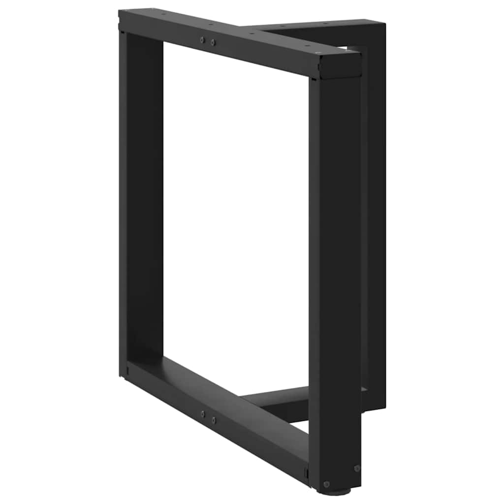 Noge za blagovaonski stol T-oblika 2 kom Crne 80x35x(72-73) cm Čelik