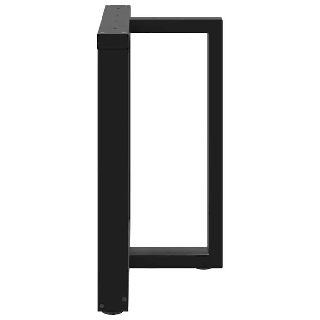 Noge za blagovaonski stol T-oblika 2 kom Crne 80x35x(72-73) cm Čelik