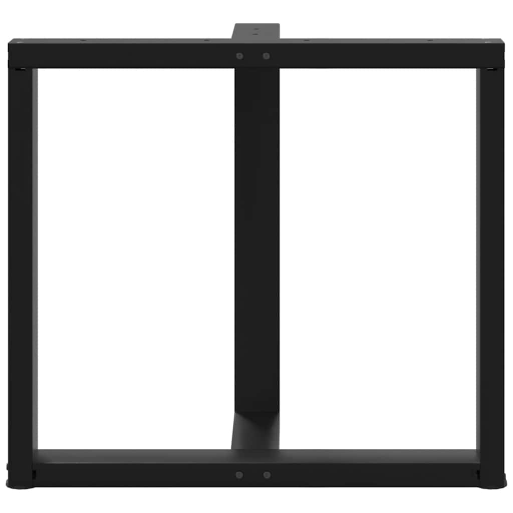 Noge za blagovaonski stol T-oblika 2 kom Crne 80x35x(72-73) cm Čelik