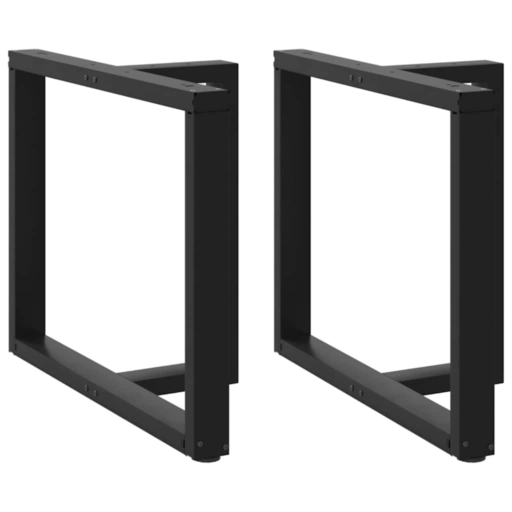 Noge za blagovaonski stol T-oblika 2 kom Crne 100x35x(72-73) cm Čelik