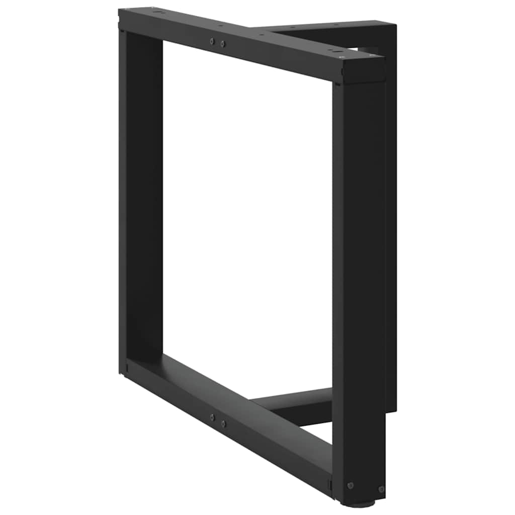 Noge za blagovaonski stol T-oblika 2 kom Crne 100x35x(72-73) cm Čelik