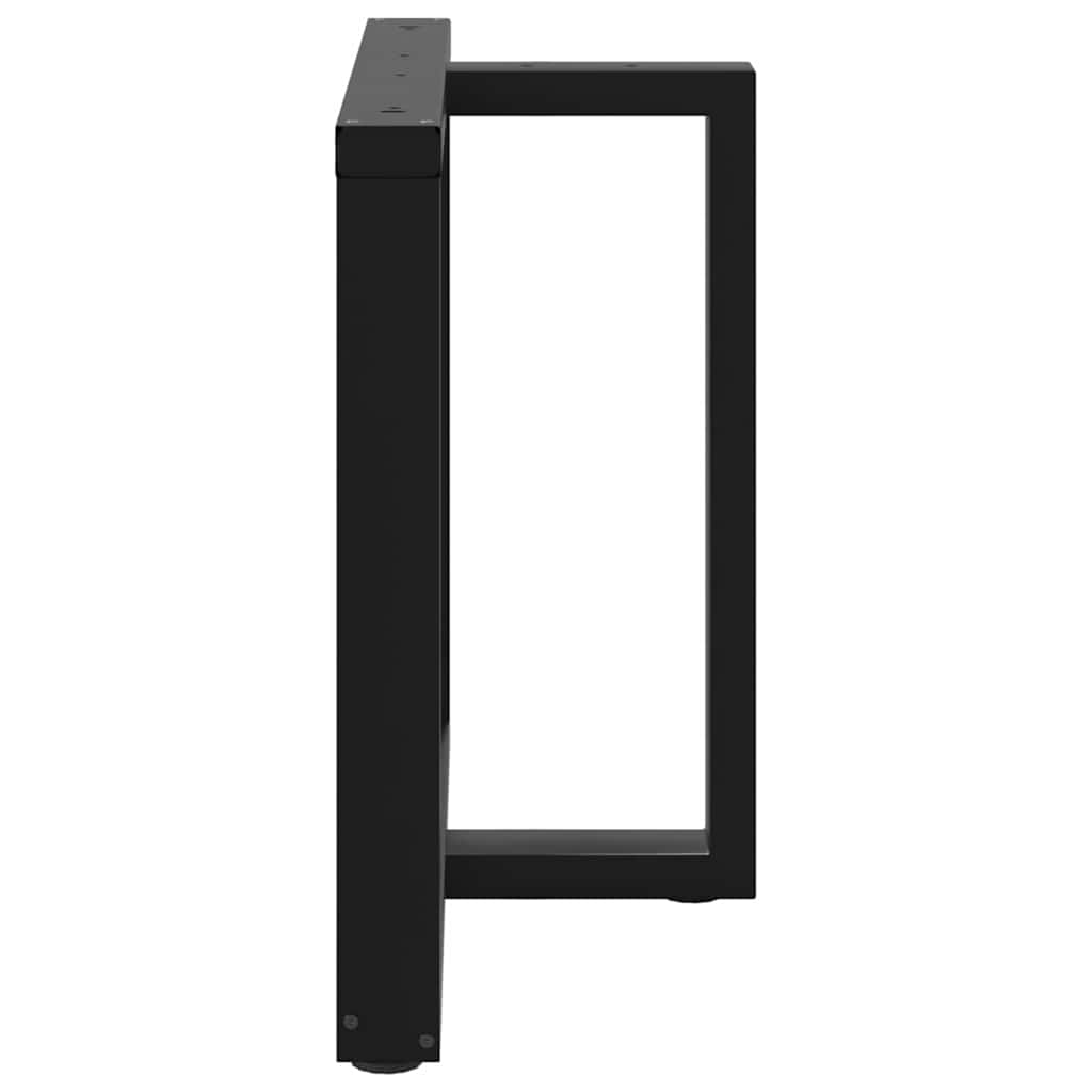 Noge za blagovaonski stol T-oblika 2 kom Crne 100x35x(72-73) cm Čelik