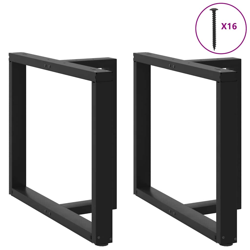 Noge za blagovaonski stol T-oblika 2 kom Crne 100x35x(72-73) cm Čelik
