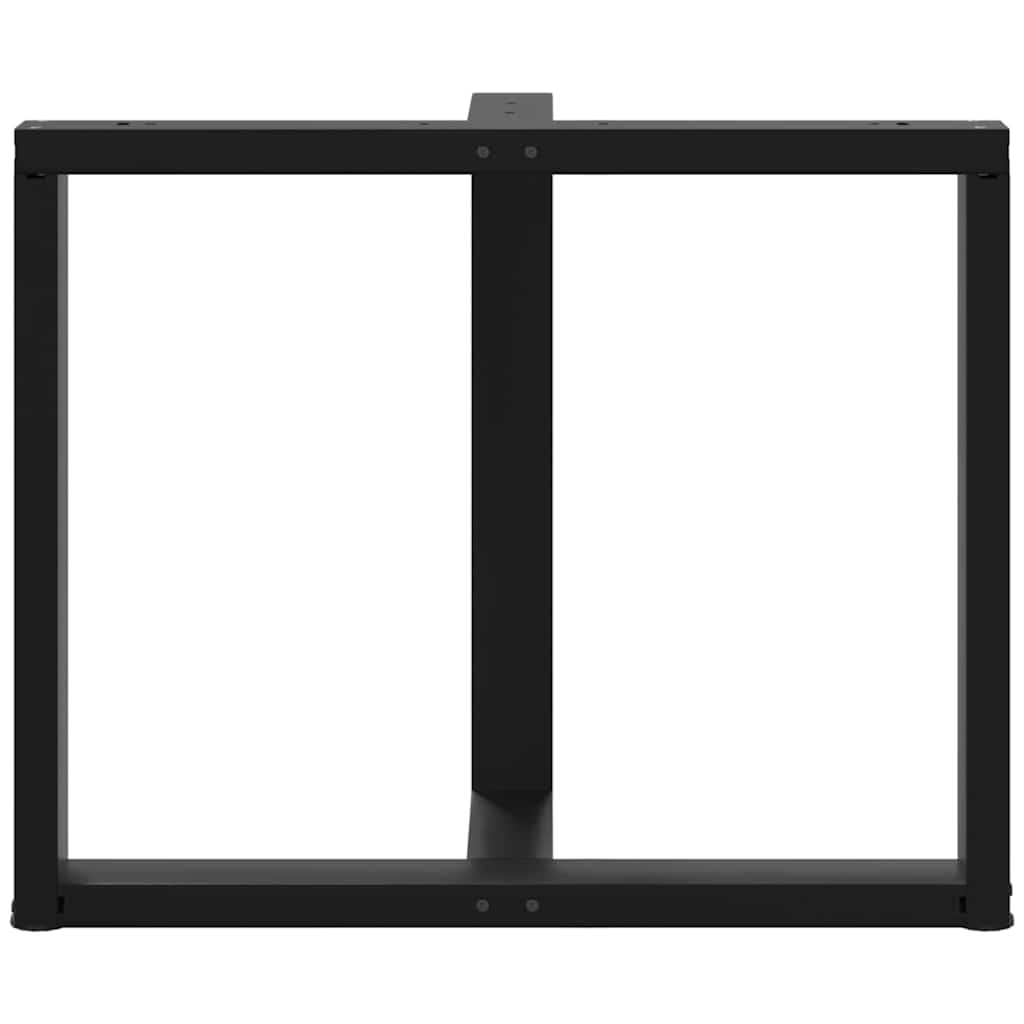 Noge za blagovaonski stol T-oblika 2 kom Crne 100x35x(72-73) cm Čelik