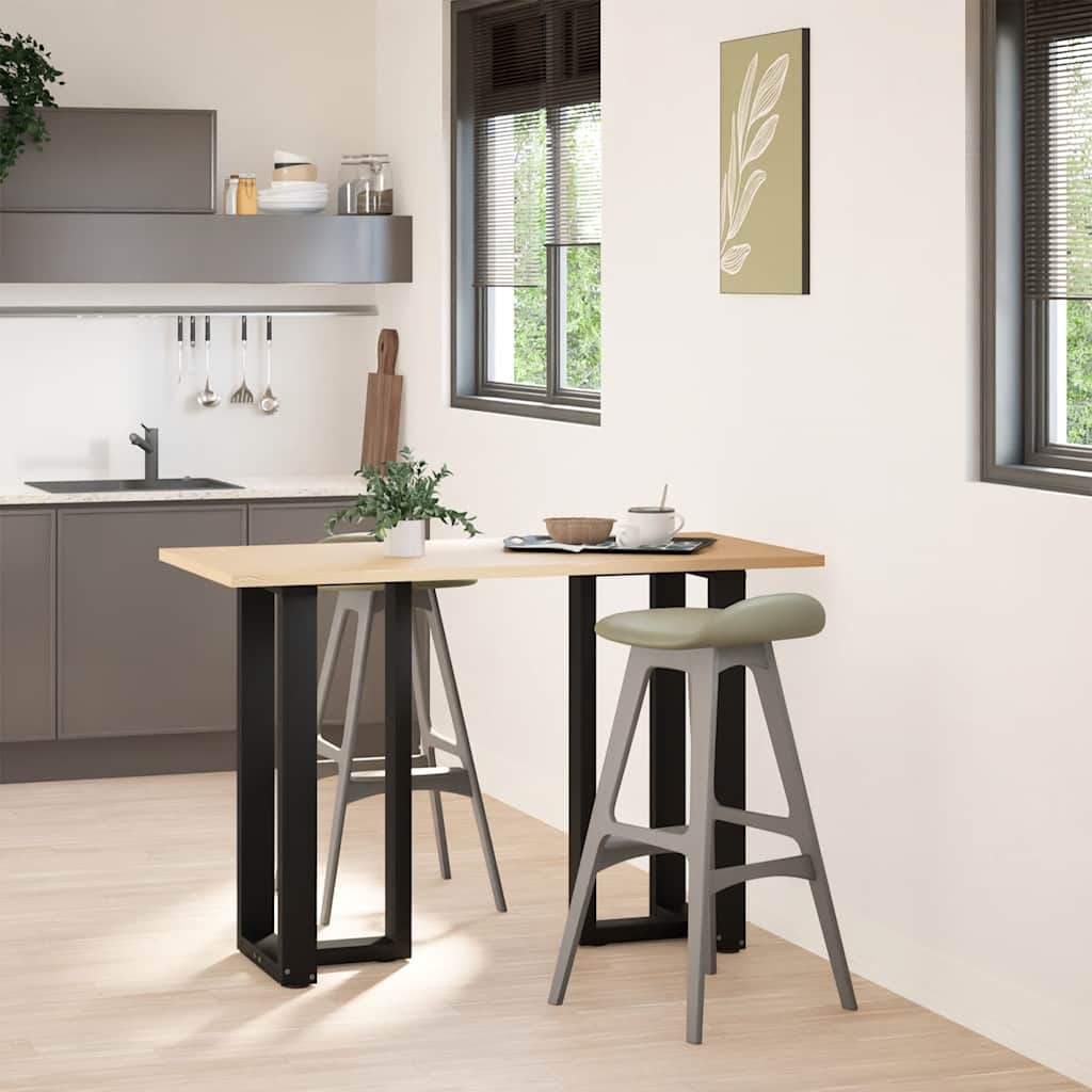 Noge za barski stol T-oblika 2 kom Crne 40x35x(90-91) cm Čelik