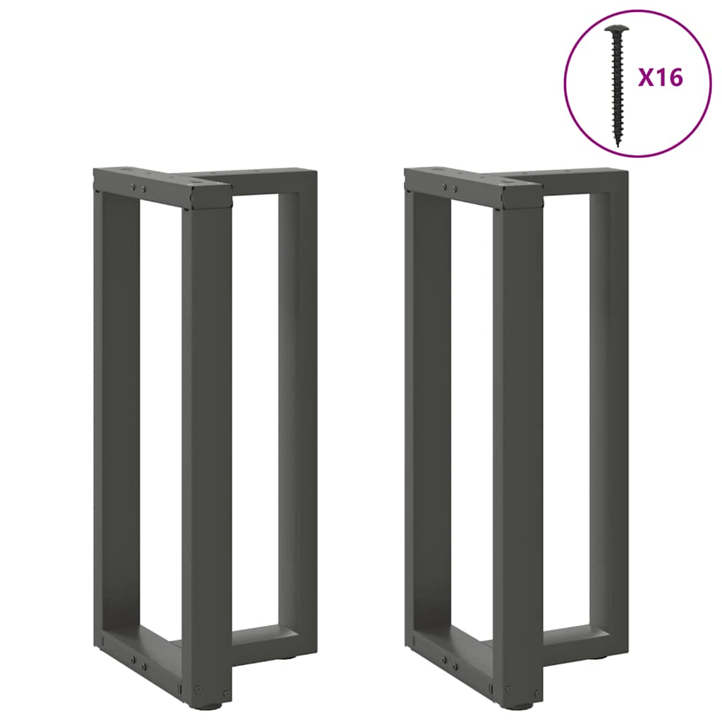 Noge za barski stol T-oblika 2 kom antracit 40x35x(90-91) cm čelik