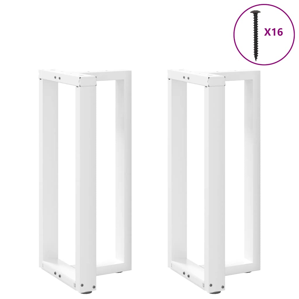 Noge za barski stol T-oblika 2 kom Bijele 50x35x(90-91) cm Čelik