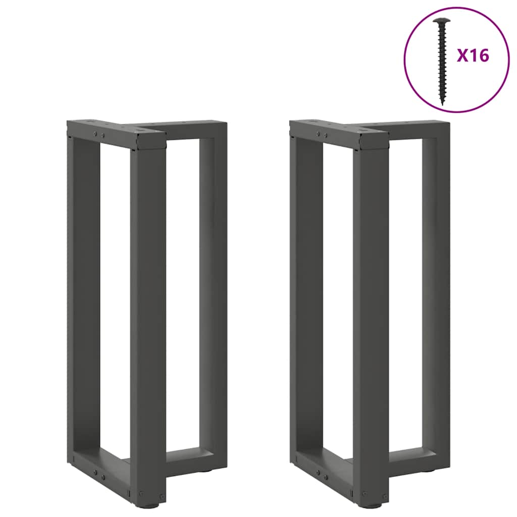 Noge za barski stol T-oblika 2 kom antracit 50x35x(90-91) cm čelik