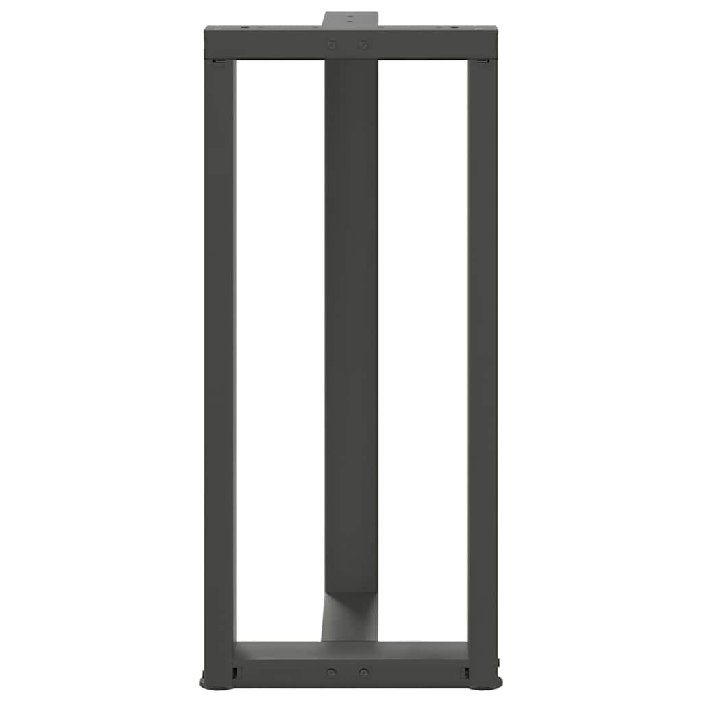 Noge za barski stol T-oblika 2 kom antracit 50x35x(90-91) cm čelik