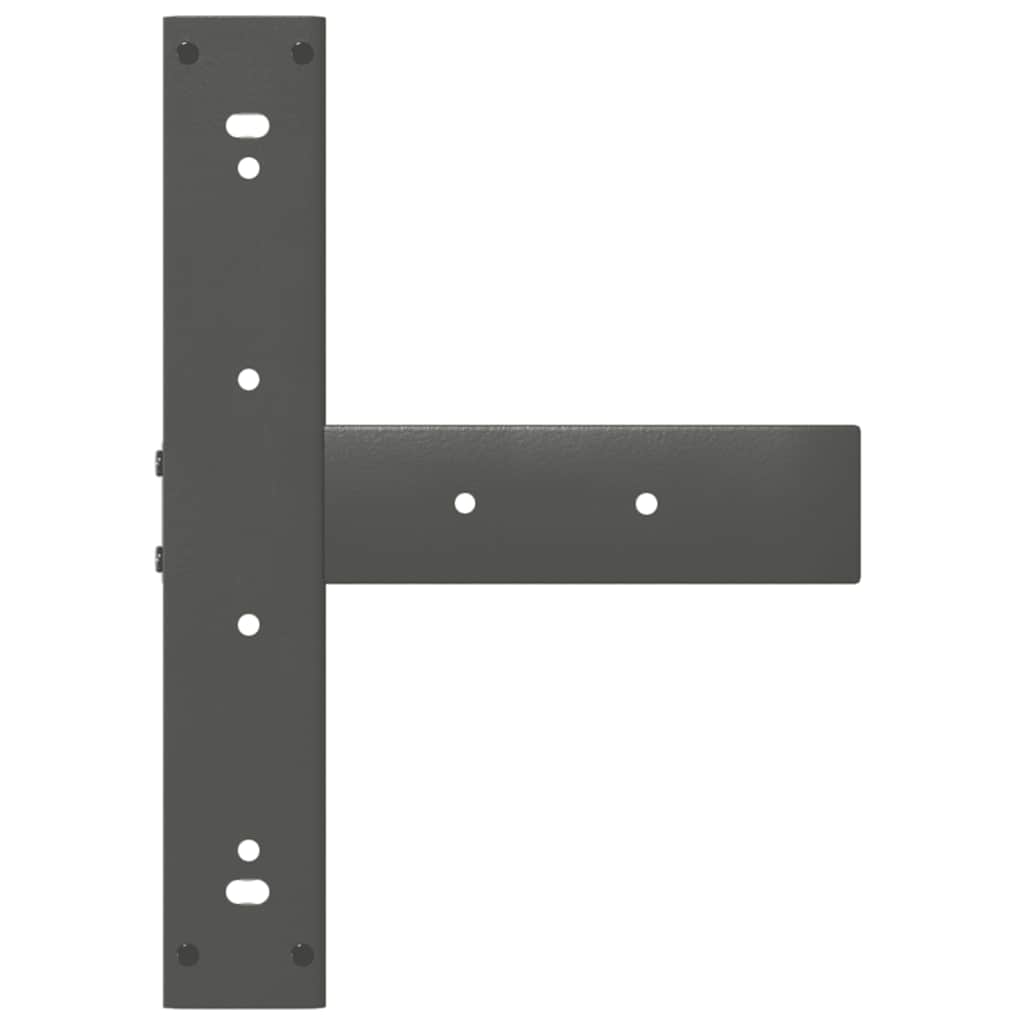 Noge za barski stol T-oblika 2 kom antracit 50x35x(90-91) cm čelik