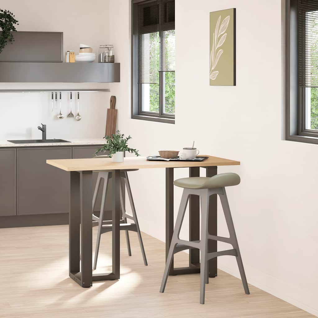 Noge za barski stol T-oblika 2 kom Crne 50x35x(90-91) cm Čelik