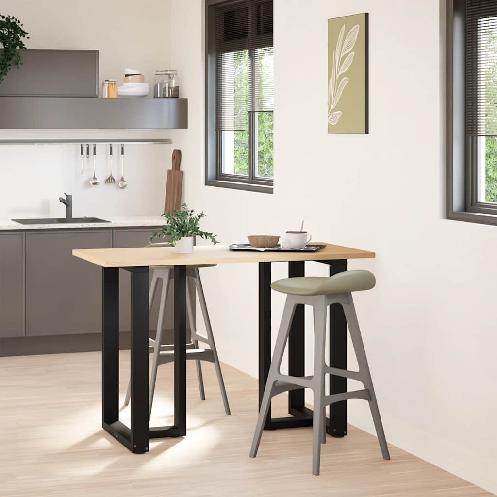 Noge za barski stol T-oblika 2 kom Crne 60x35x(90-91) cm Čelik