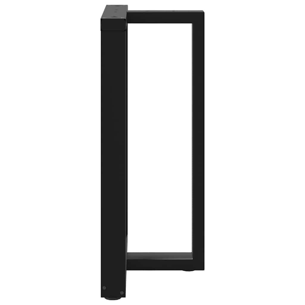 Noge za barski stol T-oblika 2 kom Crne 60x35x(90-91) cm Čelik