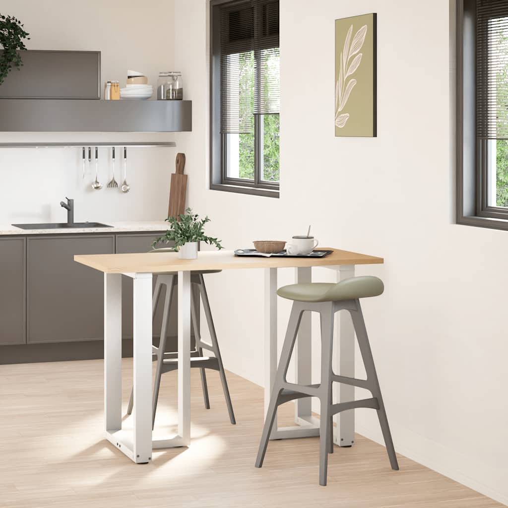 Noge za barski stol T-oblika 2 kom Bijele 60x35x(90-91) cm Čelik