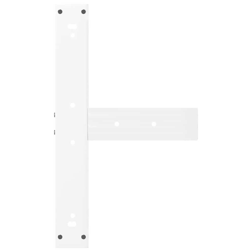 Noge za barski stol T-oblika 2 kom Bijele 60x35x(90-91) cm Čelik