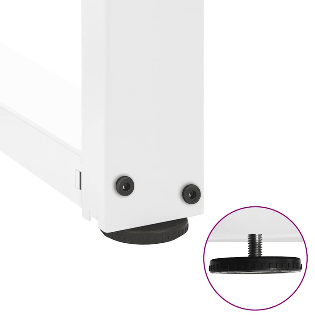 Noge za barski stol T-oblika 2 kom Bijele 60x35x(90-91) cm Čelik