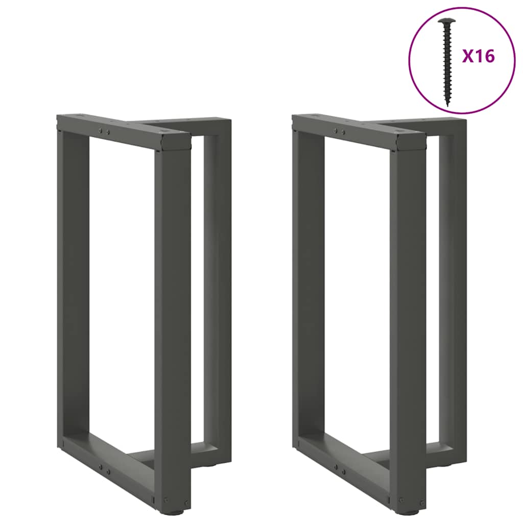Noge za barski stol T-oblika 2 kom antracit 60x35x(90-91) cm čelik