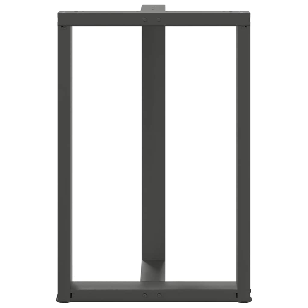 Noge za barski stol T-oblika 2 kom antracit 60x35x(90-91) cm čelik